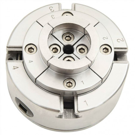 4-jaw wooden chuck with M33 connection Silver steel 96 mm