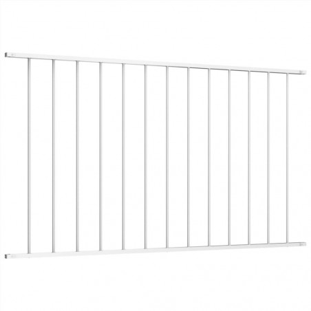Fence panel Powder-coated steel 1.7x1.25 m White