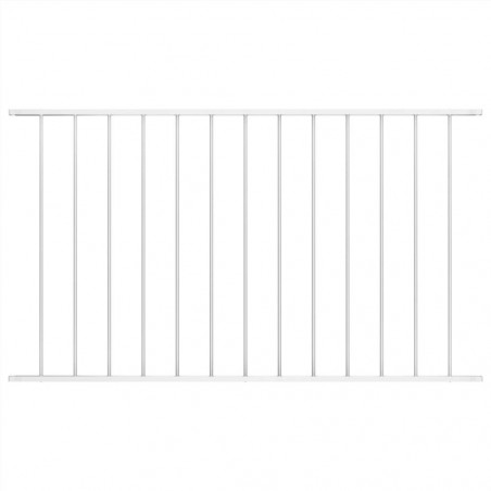 Fence panel Powder-coated steel 1.7x1.25 m White