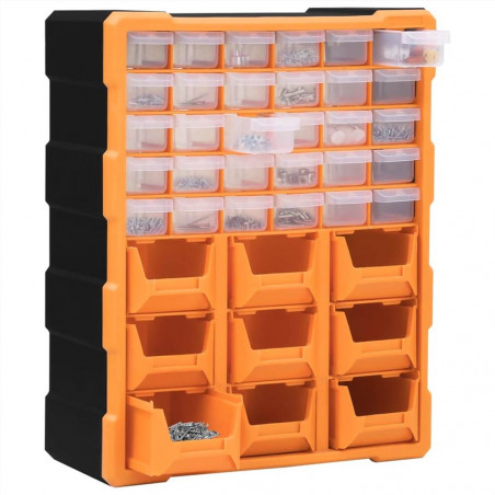 Organizador multicajones con 39 cajones 38x16x47 cm