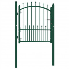 Fence barrier with steel spikes 100x100 cm Green