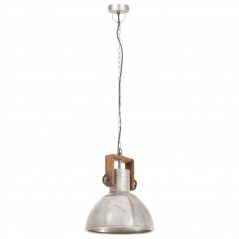 Industrial Hanging Lamp 25 W Silver Round 30 cm E27