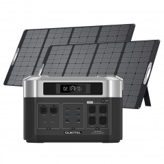 Centrală electrică portabilă OUKITEL BP2000 + 2 x panouri solare OUKITEL PV400
