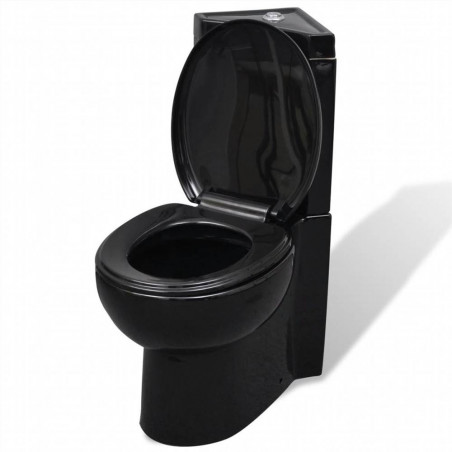 WC Ceramic Toilet Bathroom Corner toilet Black