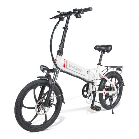 Bicicleta eléctrica plegable SAMEBIKE 20LVXD30 blanca