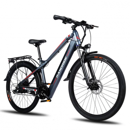 Bicicleta eléctrica RANDRIDE Y90U 27 Pulgada 48V 13.6AH 45Km/h 1000W Gris