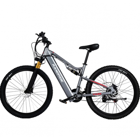 RANDRIDE YG90J 27,5 polegadas 1000W 48V 17Ah 45Km/H bicicleta elétrica com garfo hidráulico