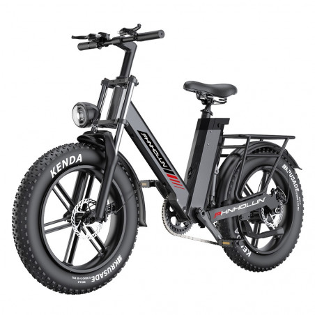 Bicicleta elétrica PHNHOLUN C6 Pro pneu de 20 polegadas 48V 17Ah 60km / h motor 1000W