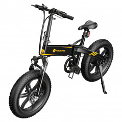 ADO A20F+ Bicicleta Elétrica Dobrável 250W Motor 10.4Ah Bateria Preta
