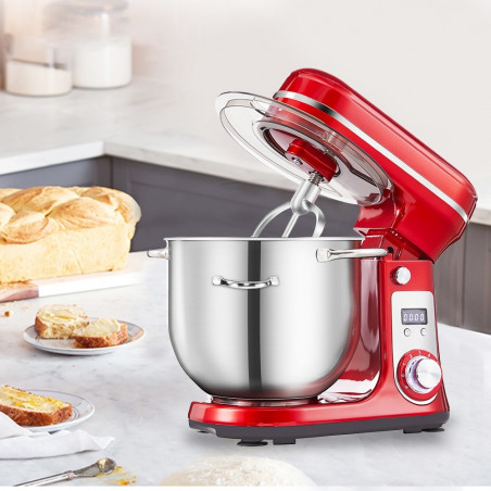 BioloMix BM601 1200W Kitchen Food Stand Mixer Red