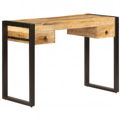 Schreibtisch mit 2 Schubladen 110x50x77 cm, massives Mangoholz