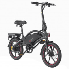 DYU D16 elektromos kerékpár 16 hüvelykes 250 W-os motor 36 V 10 AH akkumulátor 25 km/h sebesség