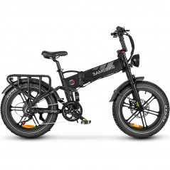 Bicicleta Elétrica Samebike RS-A02 20 Polegadas 1200W 45Km/h 48V 17AH Preta