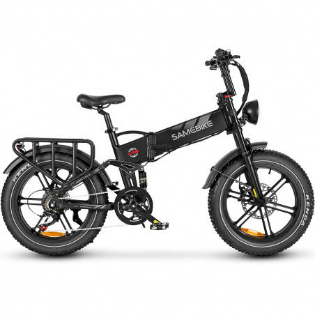 Bicicleta Elétrica Samebike RS-A02 20 Polegadas 1200W 45Km/h 48V 17AH Preta