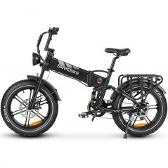 Bicicleta Elétrica Samebike RS-A02 20 Polegadas 1200W 45Km/h 48V 17AH Preta