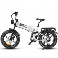 Samebike RS-A02 Bicicleta electrica 20 inch 1200W 45Km/h 48V 17AH ALB