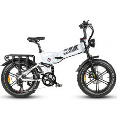 Samebike RS-A02 Bicicleta Elétrica de 20 Polegadas 1200W 45Km/h 48V 17AH BRANCA