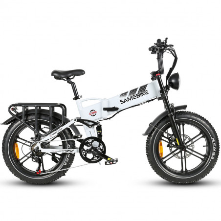 Samebike RS-A02 Bicicletta elettrica 20 pollici 1200W 45Km/h 48V 17AH BIANCO