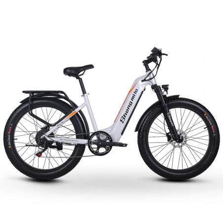 Ηλεκτρικό ποδήλατο Shengmilo MX06 λευκό 26 ιντσών 500W 42Km/H 17,5Ah