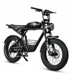 Bicicleta elétrica SAMEBIKE M20 PRETA 1000W-1200W EM CRETA