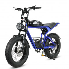Bicicleta Elétrica SAMEBIKE M20 Azul 1000W-1200W EM CRETA