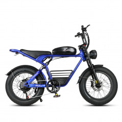 Bicicleta Elétrica SAMEBIKE M20 Azul 1000W-1200W EM CRETA