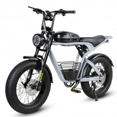 Bicicleta eléctrica SAMEBIKE M20 gris 1000W-1200W EN CRETA