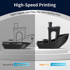 ERYONE PLA + de alta velocidade de 1.75 mm 3D Filamento de Impressão 1kg Amarelo