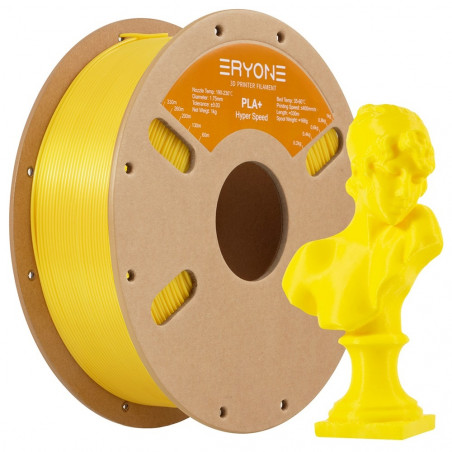 ERYONE 1.75mm High Speed PLA+ 3D Printing Filament 1kg Yellow
