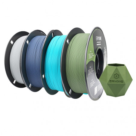 4kg ERYONE Filament PLA Mat Aqua Bleu Vert Olive Bleu Marine Gris