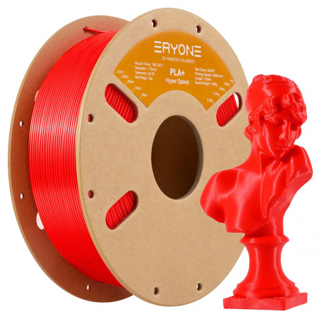 ERYONE 1.75mm High Speed PLA+ 3D Printing Filament 1kg Red