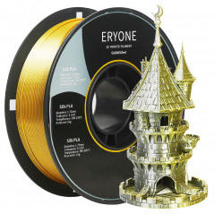 ERYONE Dual Color Silk PLA Filament Gold and Grey