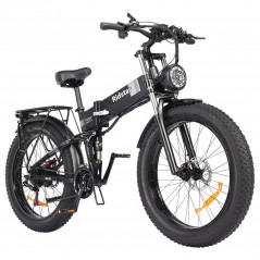 Ridstar H26 Pro E-Bike 26 * 4.0 polegadas Pneus gordos Motor 1000W Alcance máximo de 120 km