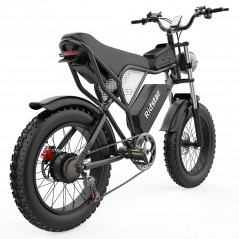 Bicicleta eléctrica Ridstar Q20 de 20 pulgadas, motor de 1000 W, 48 V, 20 Ah, velocidad de 48 km/h