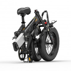 Bezior XF200 Folding Electric Bike 20x4.0 inches 15Ah 1000W Black