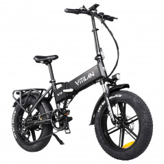 Bicicleta elétrica com motor Vitilan V3 750W - Preto