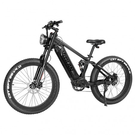 Bicicleta eléctrica de montaña Vitilan T7 - ​​Negra