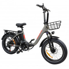 BAOLUJIE DZ2030 Bicicleta eléctrica 500W Motor 48V 13AH 40km / h Velocidad - Gris