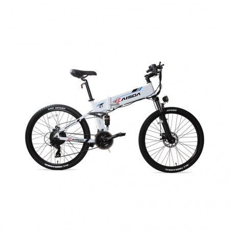 KAISDA K1 26 inch 500W opvouwbare elektrische bromfiets vouwfiets wit