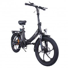 Bicicleta eléctrica ONESPORT OT16 de 20 pulgadas, 48 ​​V, 15 Ah, 25 km/h, motor de 350 W, negro