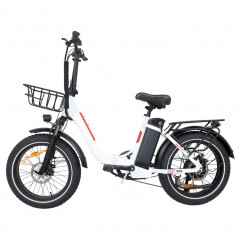 BAOLUJIE DZ2030 Bicicleta eléctrica 500W Motor 48V 13AH 40km / h Velocidad - Blanco