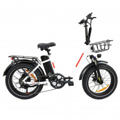 BAOLUJIE DZ2030 Bici elettrica Motore 500 W 48 V 13 Ah Velocità 40 km / h - Bianco