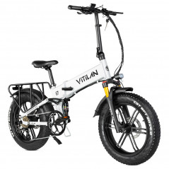 Bici elettrica pieghevole Vitilan I7 Pro 2.0 - Bianca