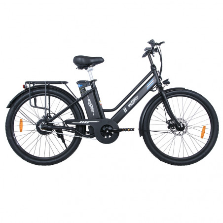 Bici elettrica ONESPORT OT18 Motore 26 pollici 350 W 25 km / h 36 V 14.4 Ah - Nero