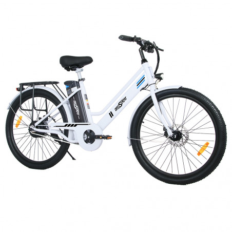 Bici elettrica ONESPORT OT18 Motore 26 pollici 350 W 25 km/h 36 V 14.4 Ah - Bianco