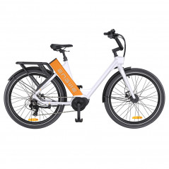 Bicicleta eléctrica ENGWE P275 St - Autonomía de 250 km - Color Blanco Naranja