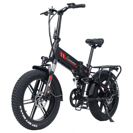 RANDRIDE YX20M Bicicleta Elétrica 1000W Motor 45Km/h 48V 17Ah Rodas de liga leve 