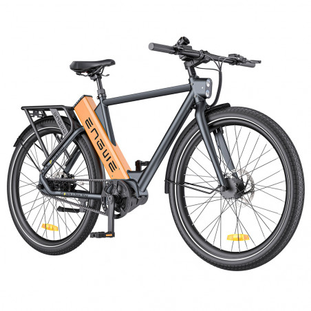 Bicicleta eléctrica ENGWE P275 Pro - Autonomía de 250 km - Color Negro Naranja