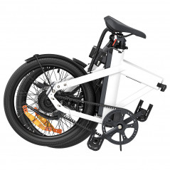 Bicicleta eléctrica blanca ENGWE P20 con sensor de par y cinturón de carbono Alcance de 100 km