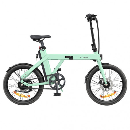 Bicicletă electrică ENGWE P20 verde cu senzor de cuplu plus centură de carbon cu rază de acțiune de 100 km